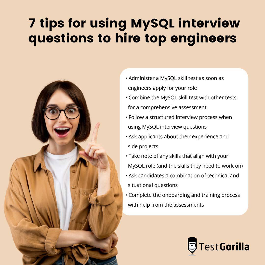 7 tips for using MySQL interview questions to hire top engineers