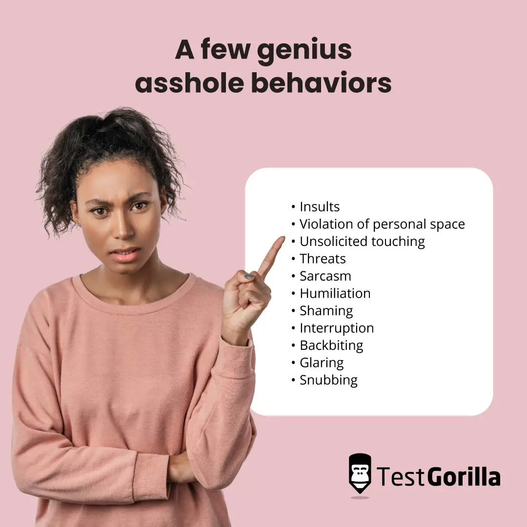 A few genius asshole behaviors