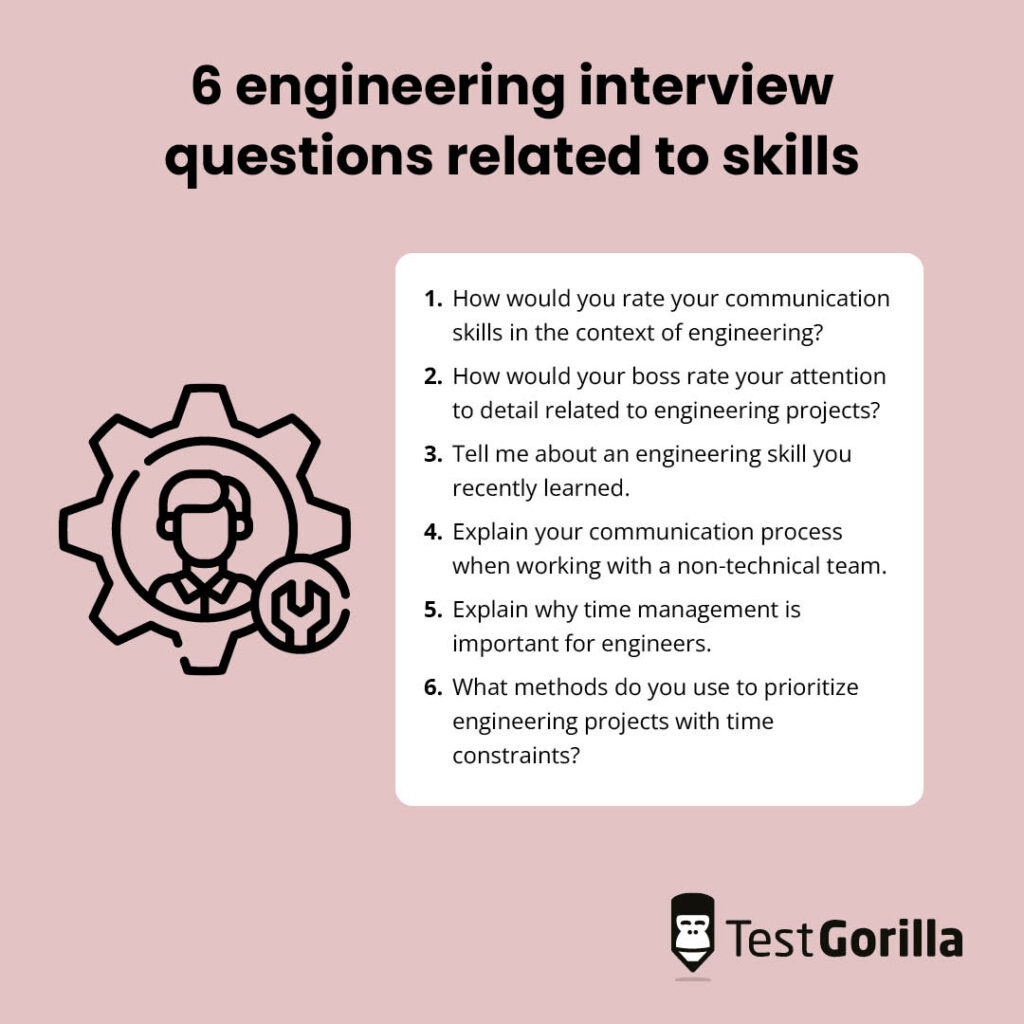 Engineering interview questions related to skills