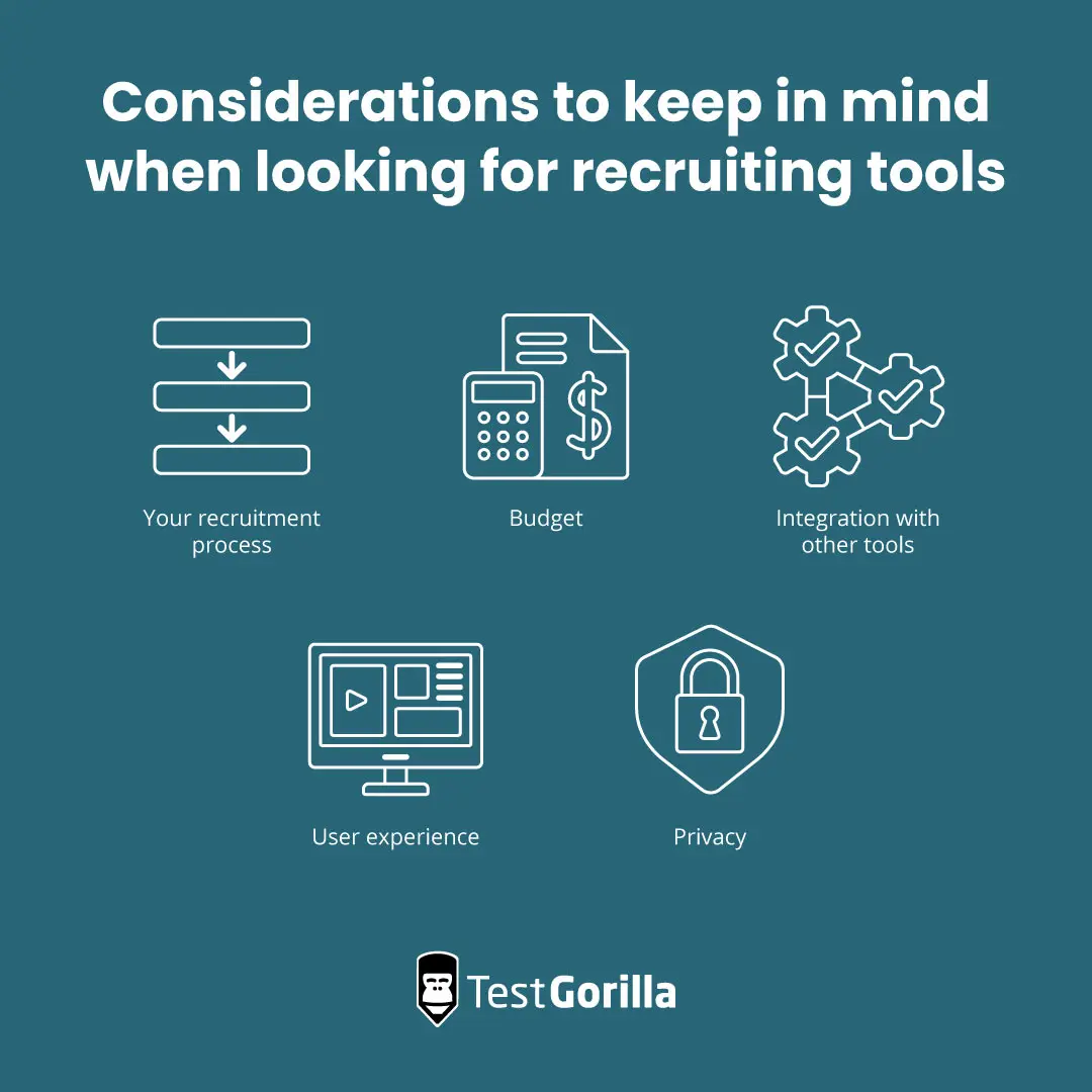Considerations to keep in mind when looking for recruiting tools