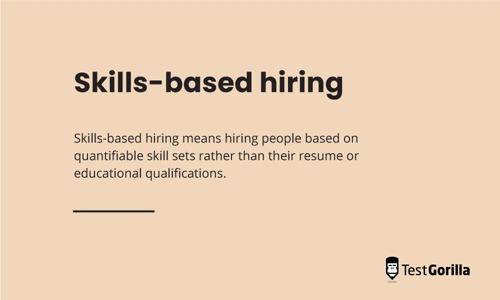 Skills-based hiring definition
