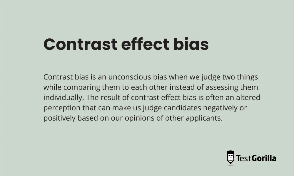 Contrast effect bias