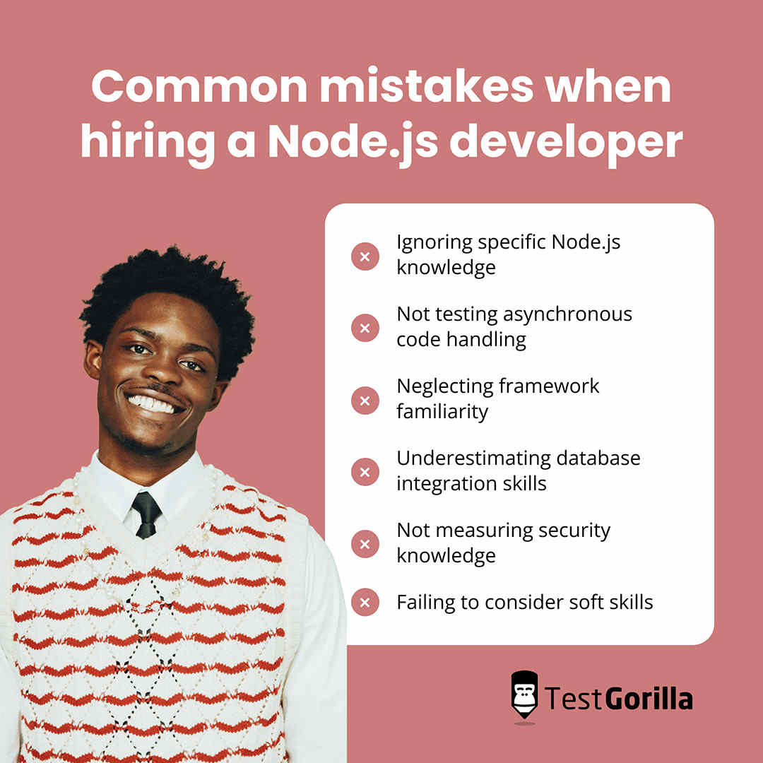 Common mistakes when hiring a Node.js developer graphic