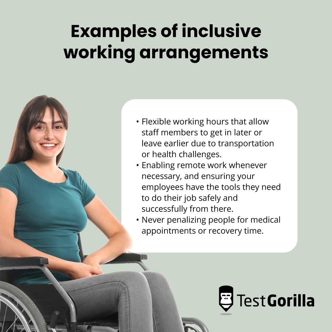 Examples of inclusive working arrangements
