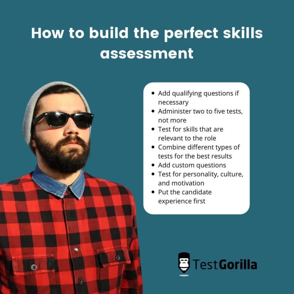 image showing the steps on how to build the perfect skills assessment