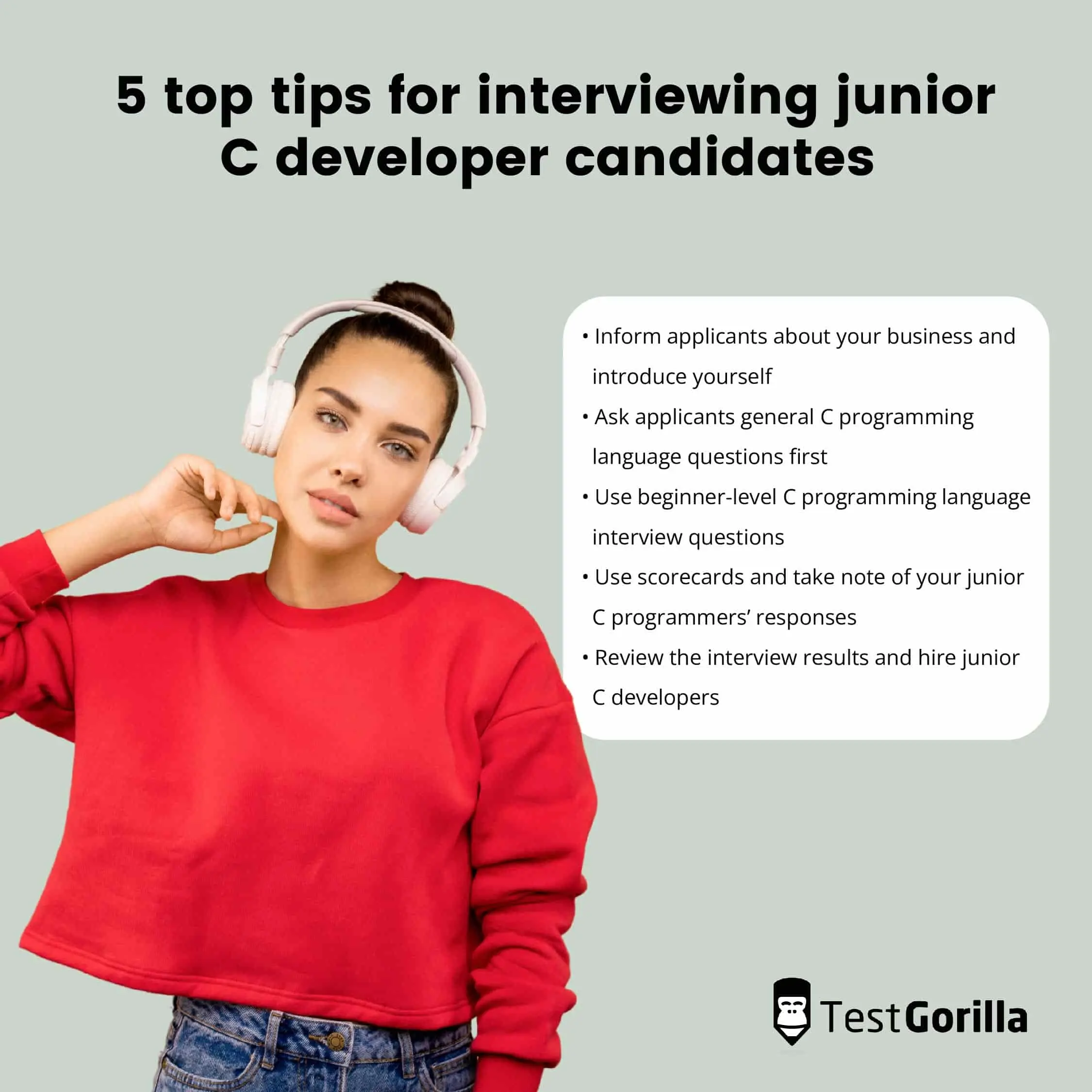 top tips for interviewing junior C developer candidates