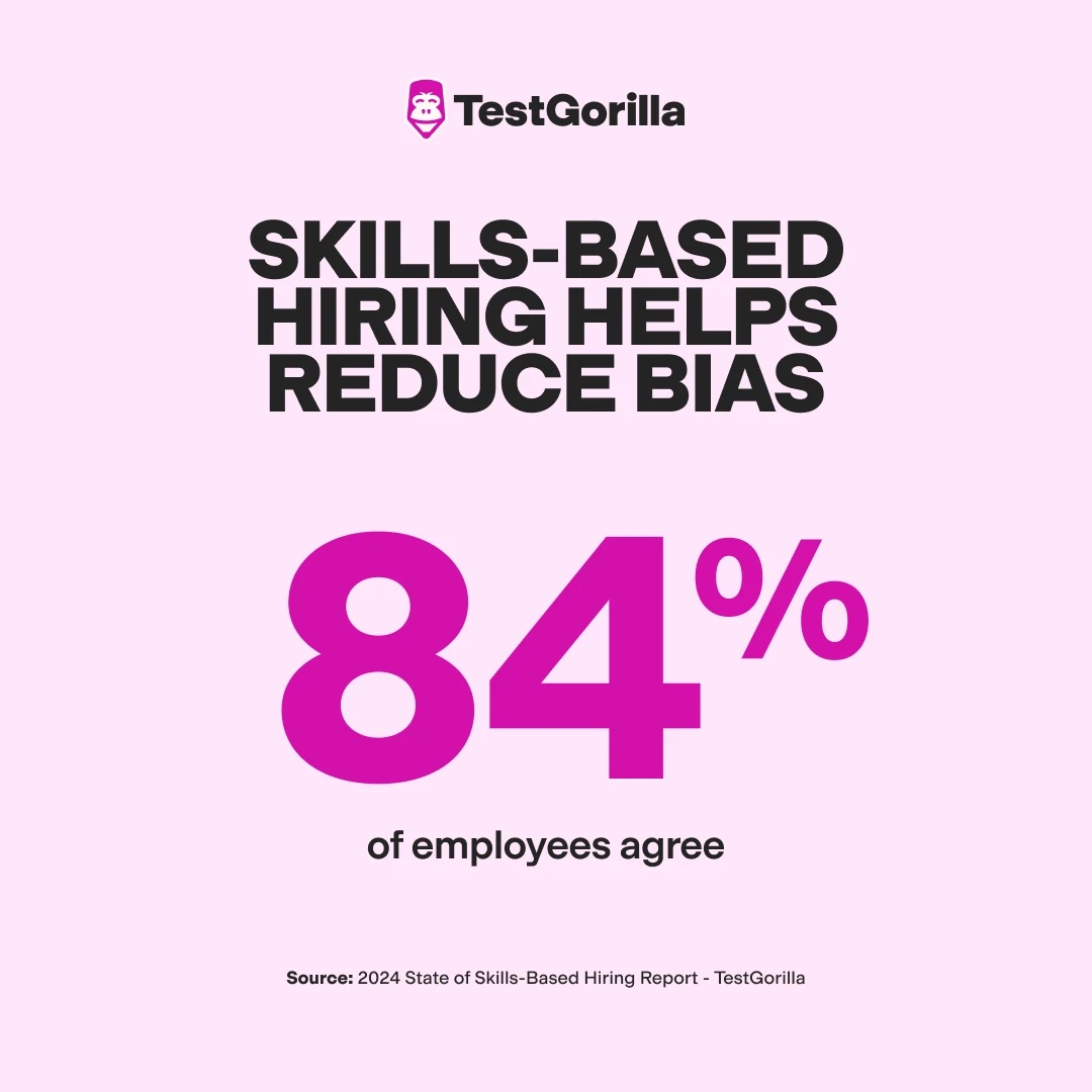 skills based hiring helps reduce bias graphic