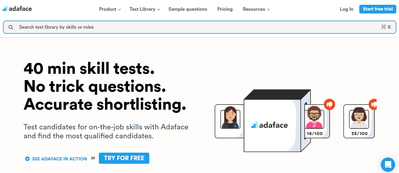 The Adaface homepage