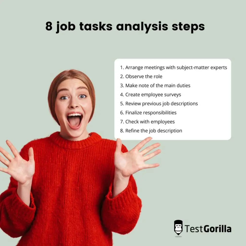 8 job task analysis steps
