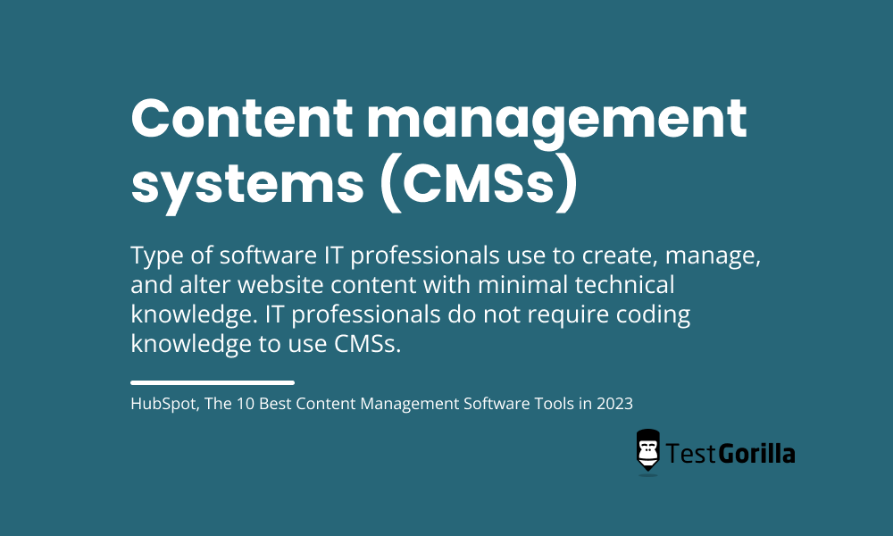 Definition of content management system (CMS)