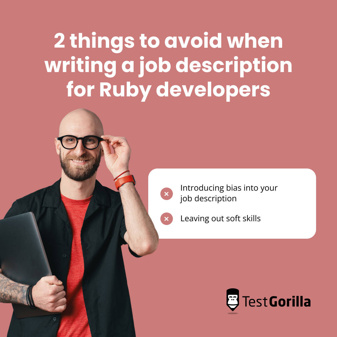 2 things to avoid when writing a job description for ruby developers graphic