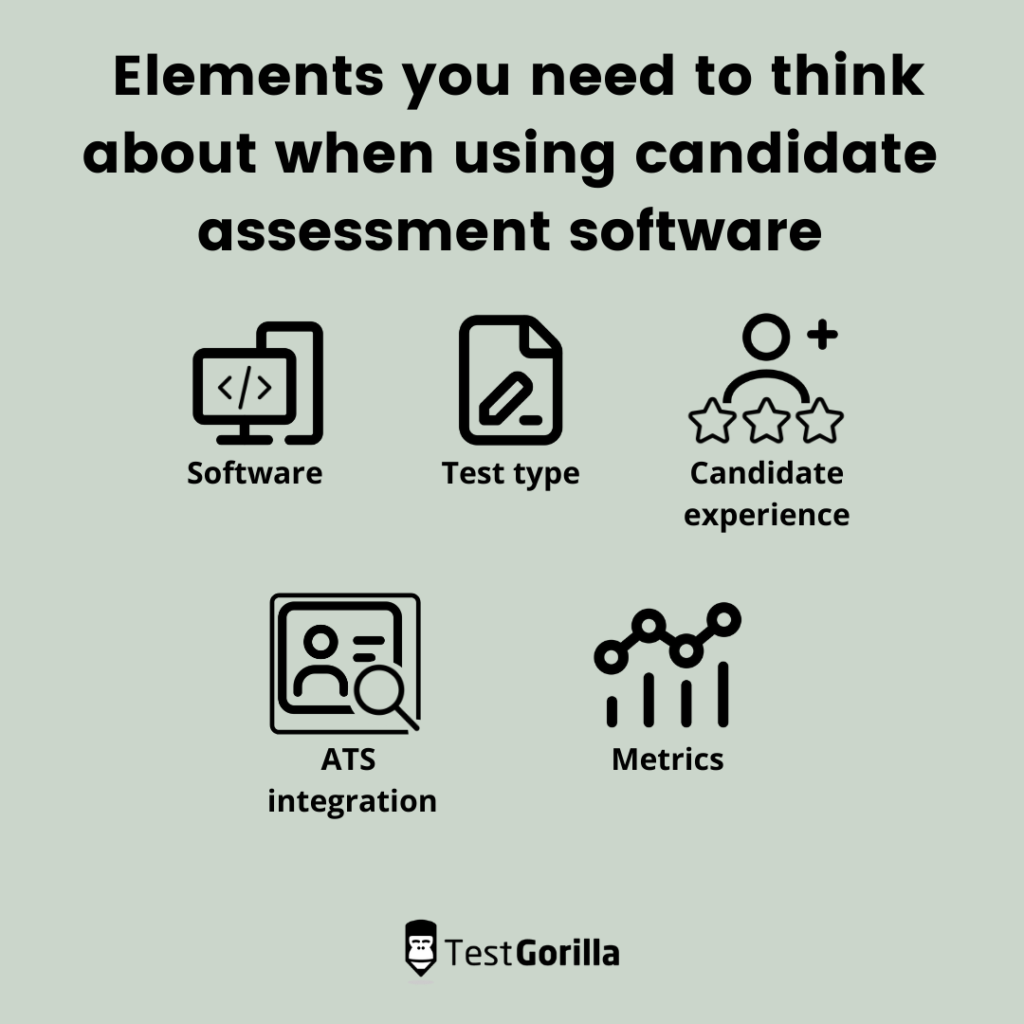 Elements you need to think about when using candidate assessment software
