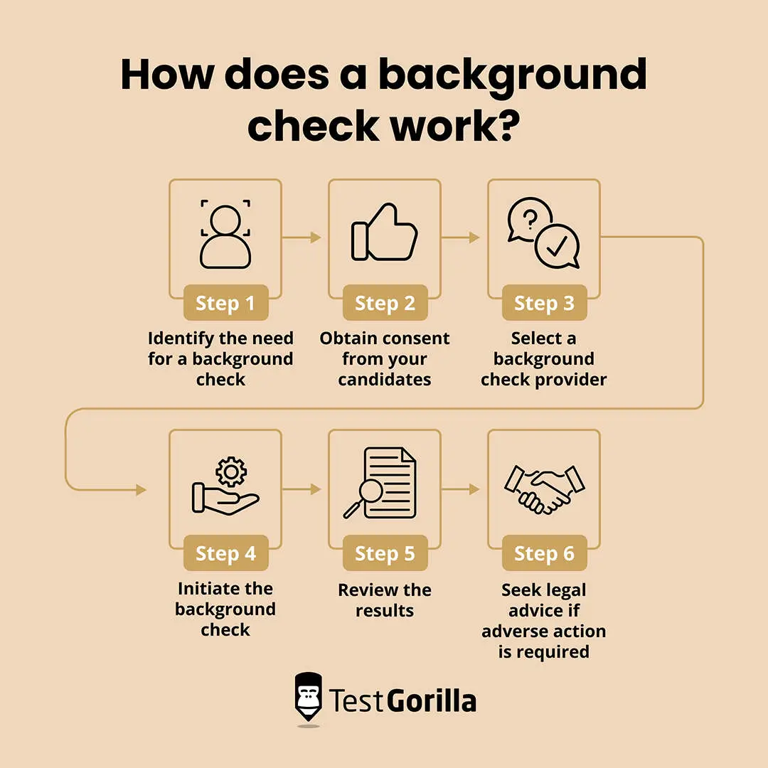 How does a background check work graphic