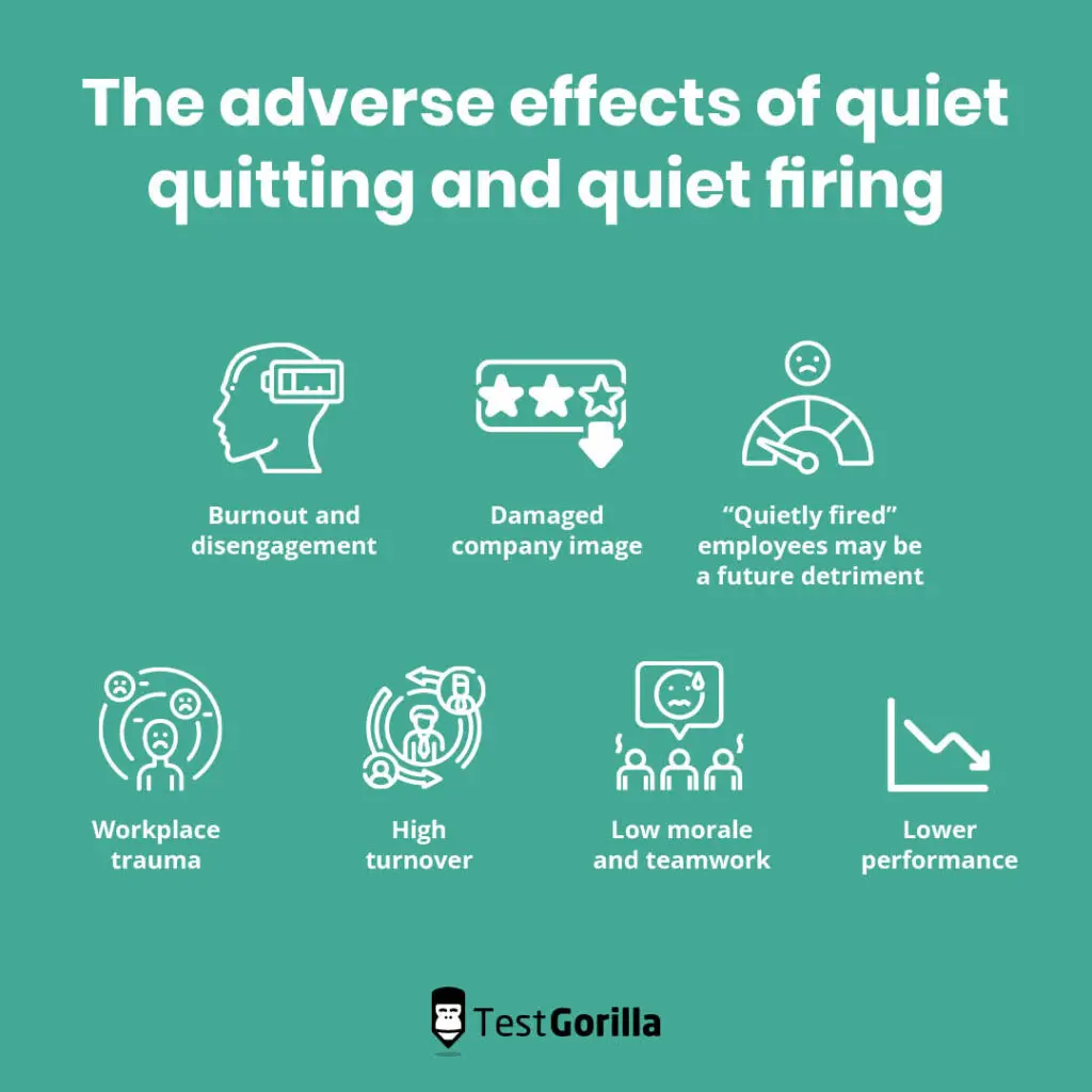 Adverse effects quiet quitting quiet firing