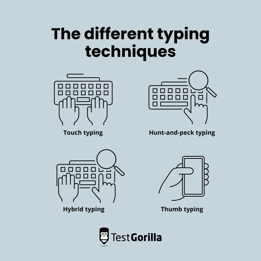 The different typing techniques