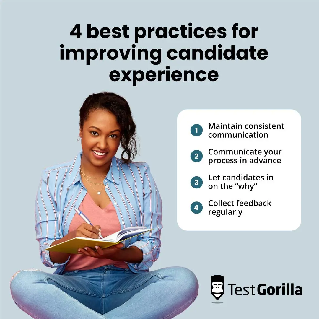 4 best practices for improving candidate experience graphic