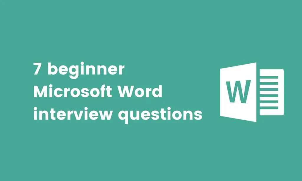 featured image for beginner Microsoft Word interview questions