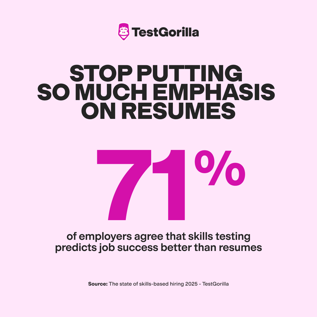 Stop putting so much emphasis on resumes graphic