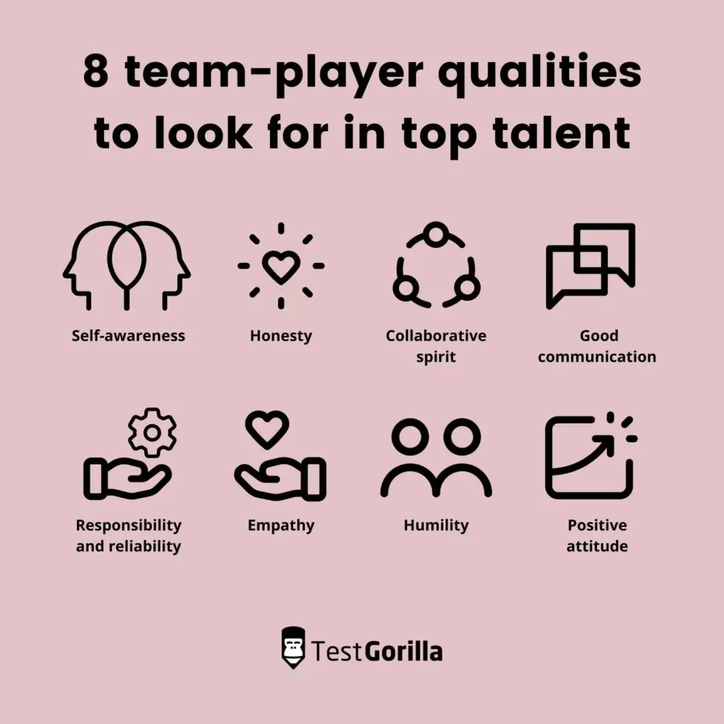 image showing the 8 team-player qualities to look for in top talent
