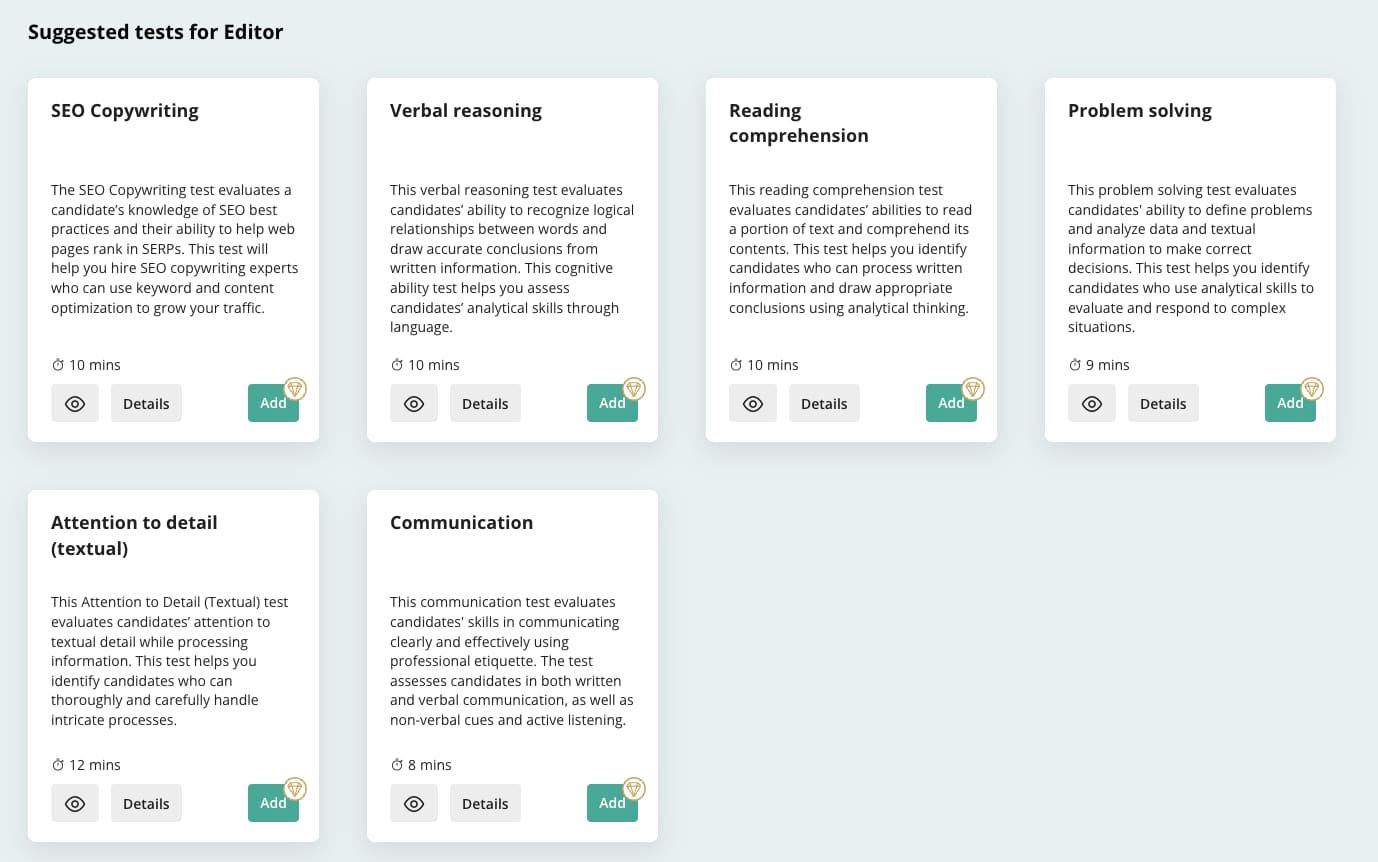  skills to include as part of an ICP for an editor position