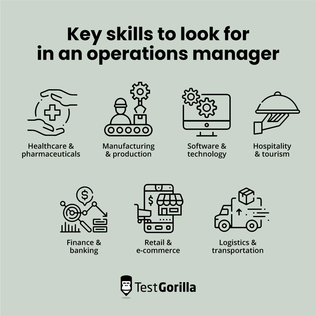 Key skills to look for in an operations manager graphic