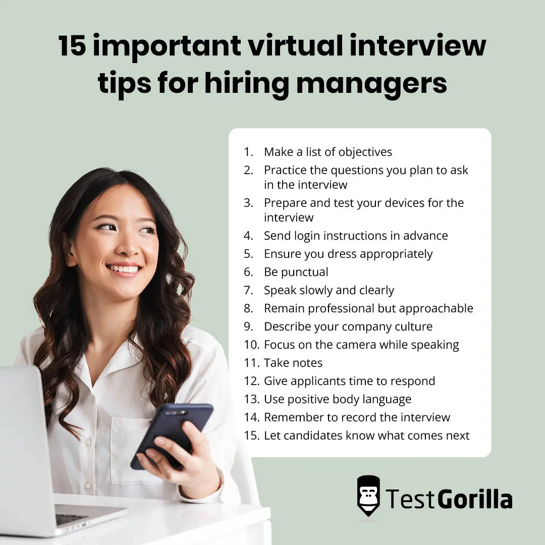 15 important virtual interview tips  hiring managers