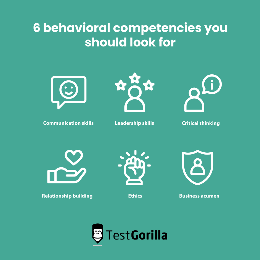 6 behavioral competencies you should look for explanation graphic