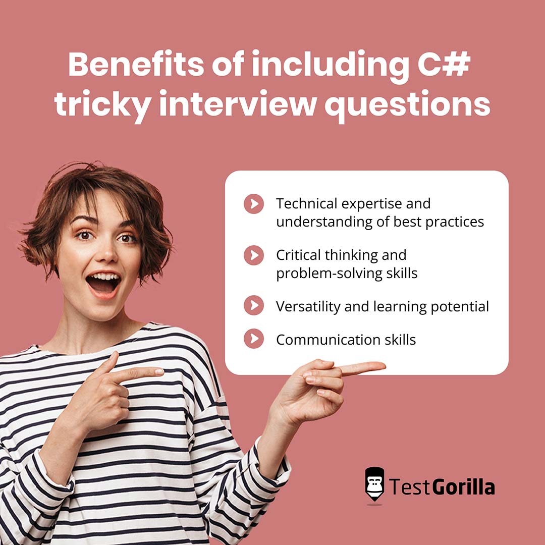 Benefits of including C tricky interview questions graphic