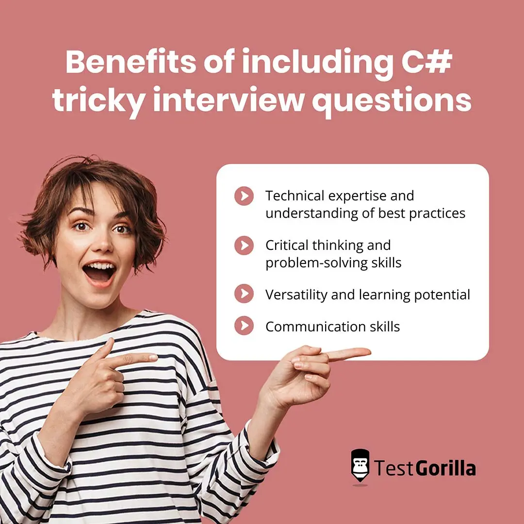 Benefits of including C tricky interview questions graphic