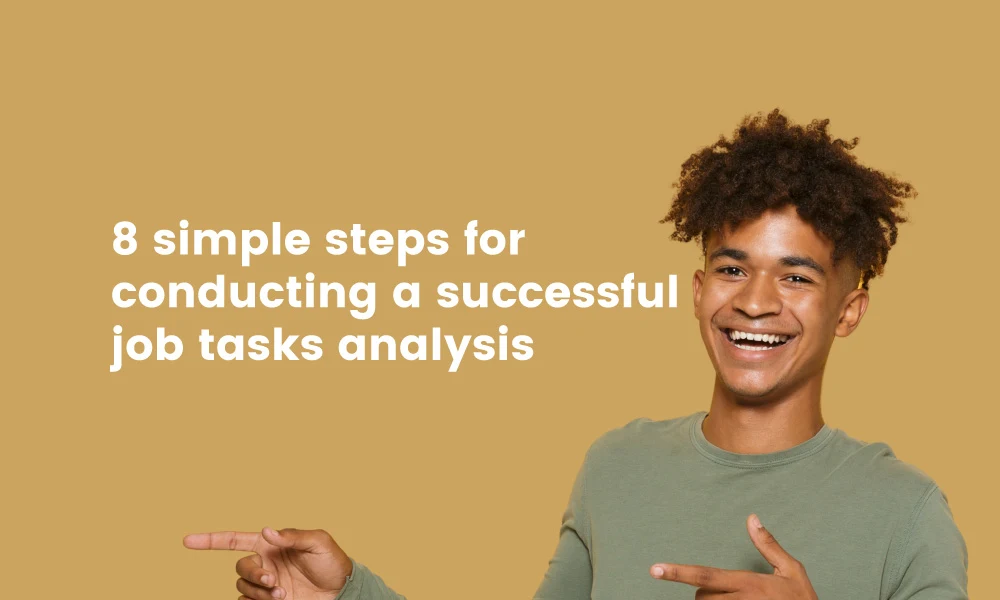 8 steps for conducting a job tasks analysis TG