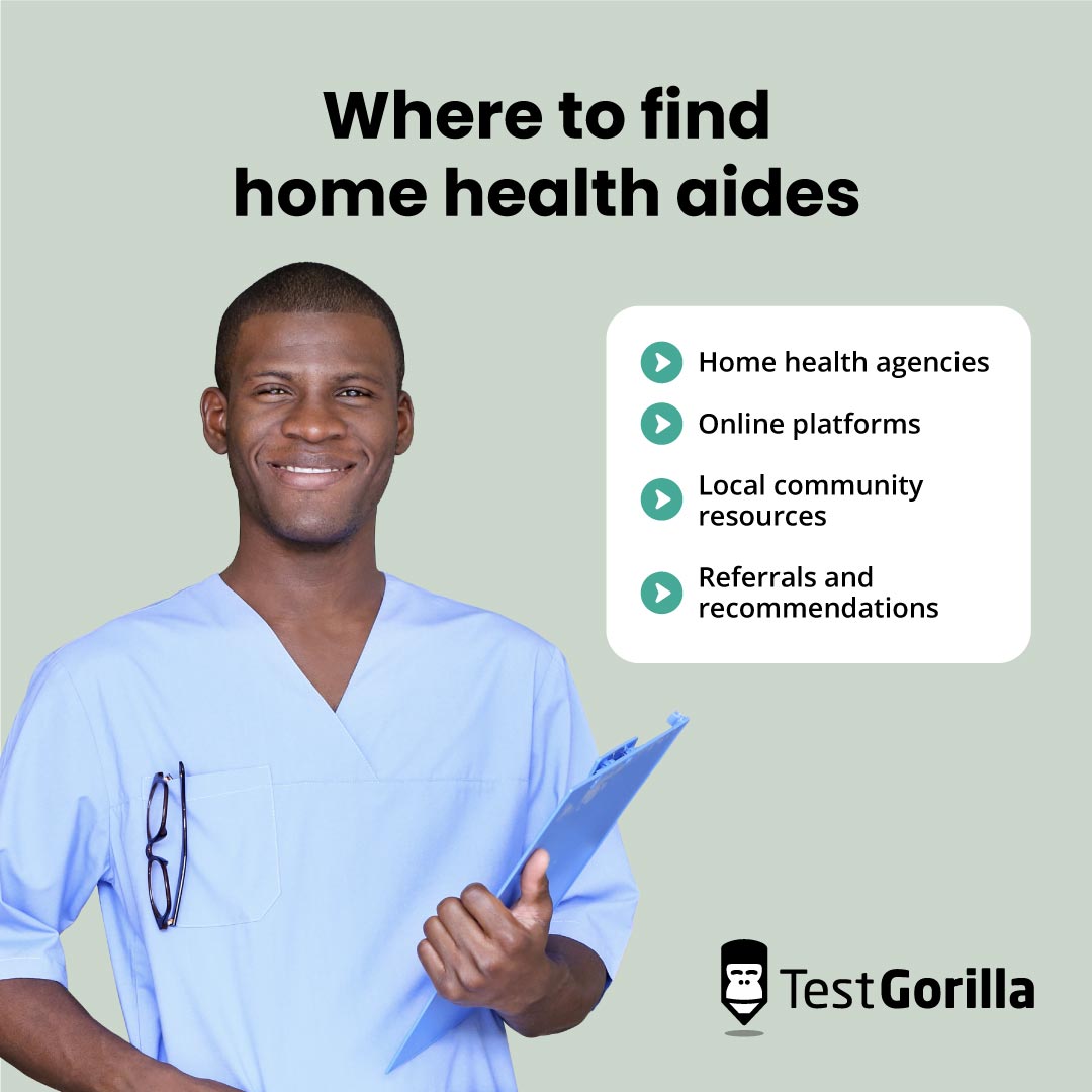 Where to find home health aides graphic