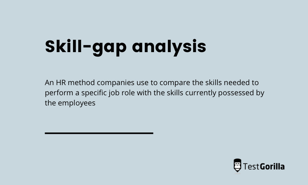 image showing definition of skills-gap analysis