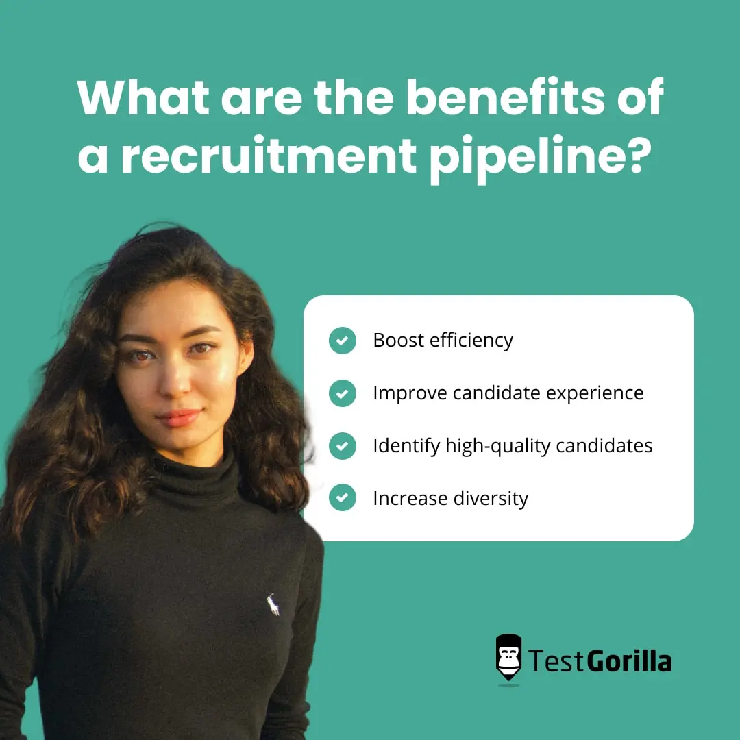 What are the benefits of a recruitment pipeline graphic
