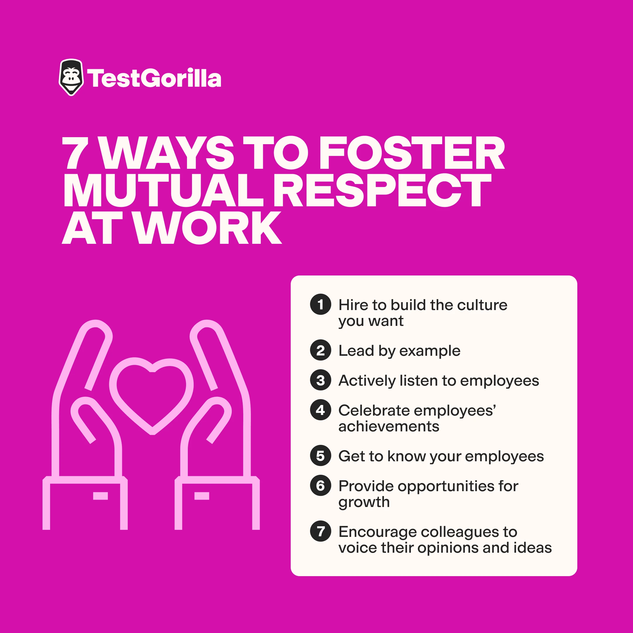 7 ways to foster mutual respect at work graphic