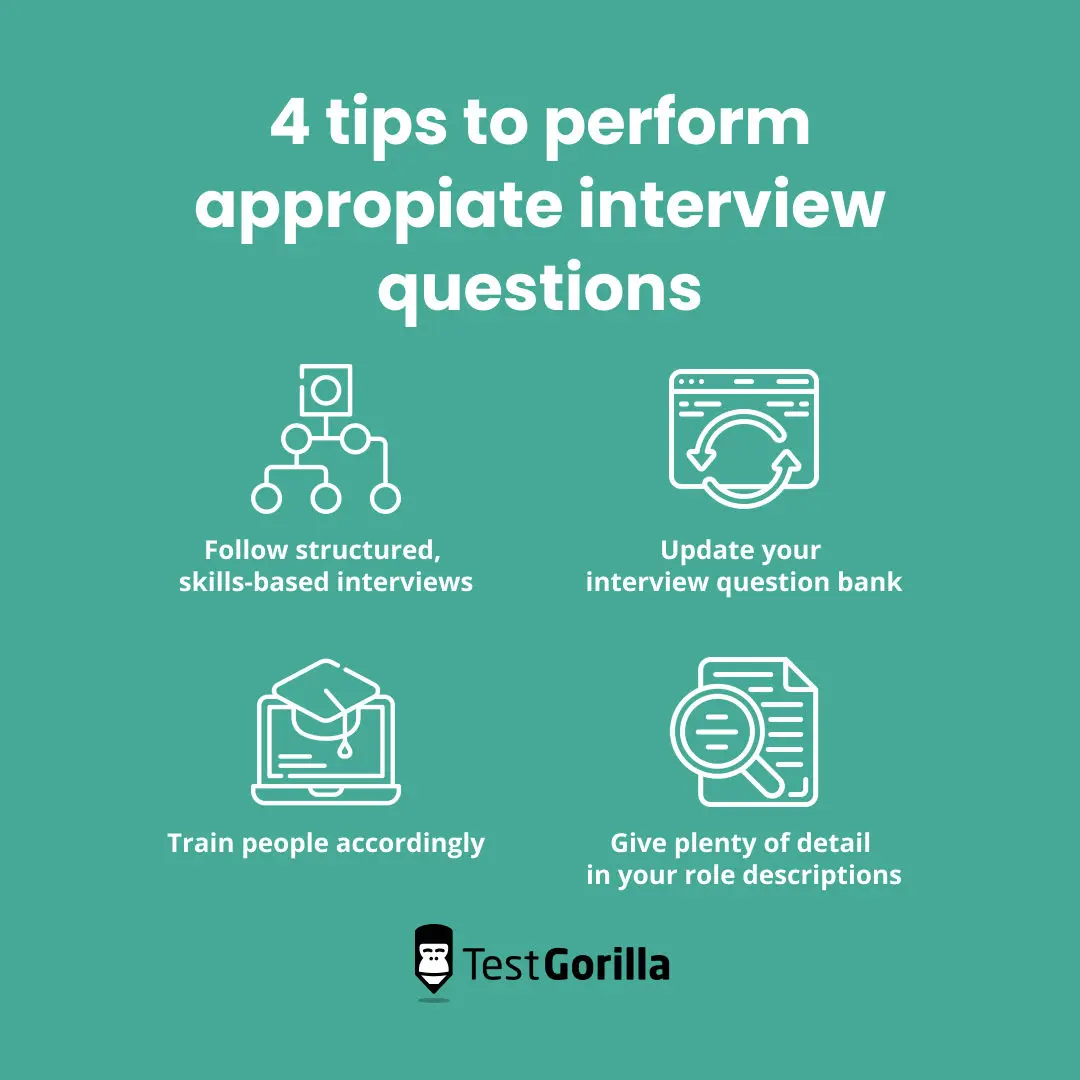 4 tips to perform appropiate interview questions graphic