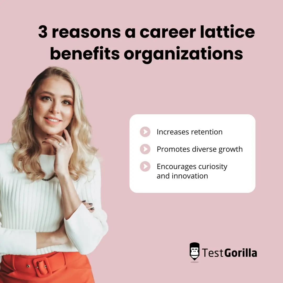 3 reasons a career lattice benefits organizations graphic