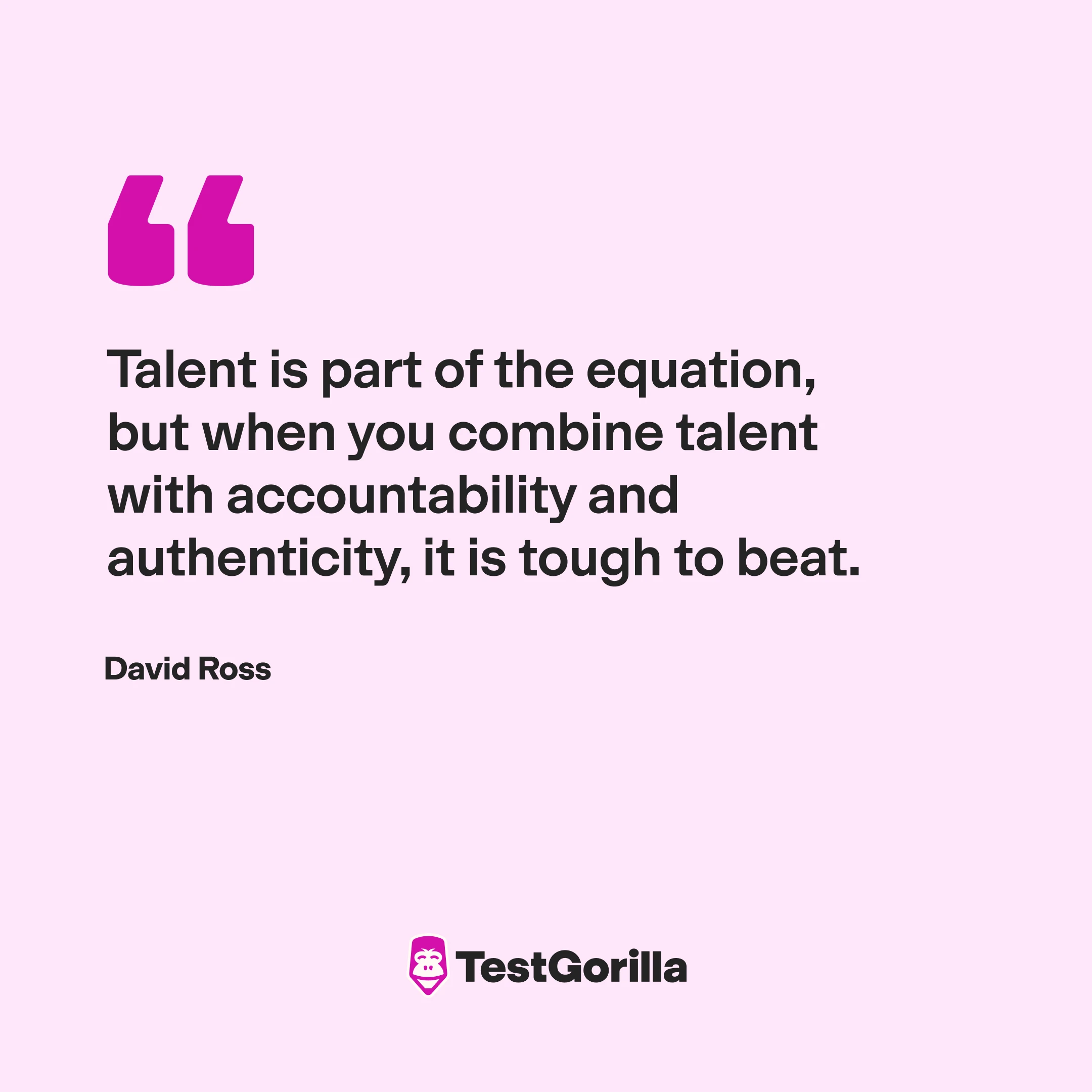 David Ross quote on accountability and talent