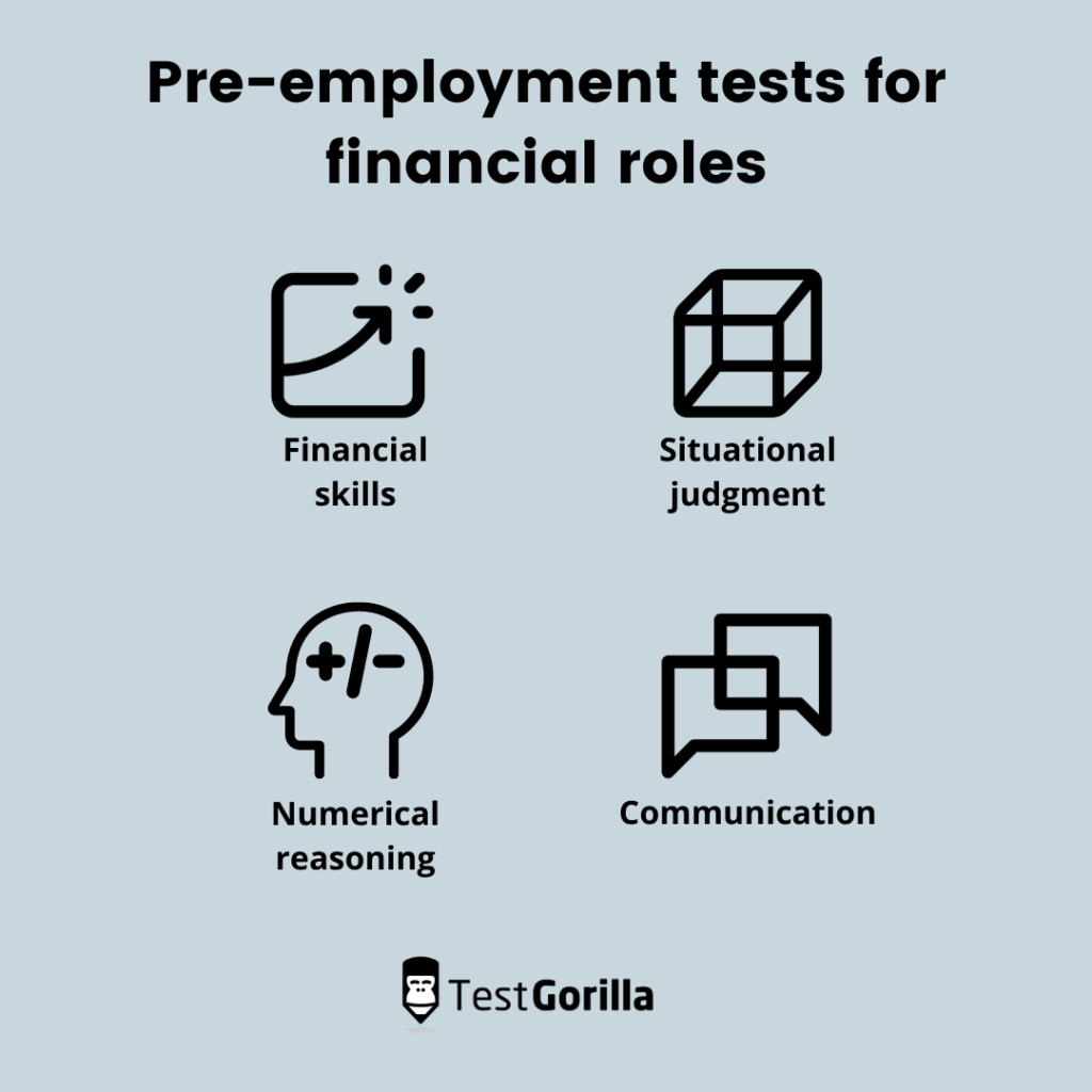 Pre-employment tests for financial roles