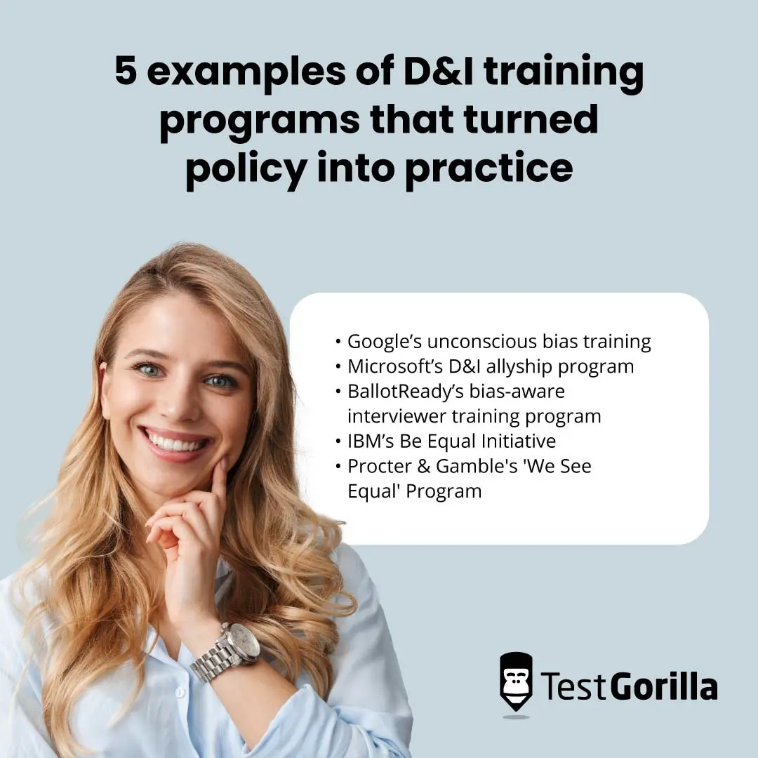 5 examples of DI training programs that turned policy into practice