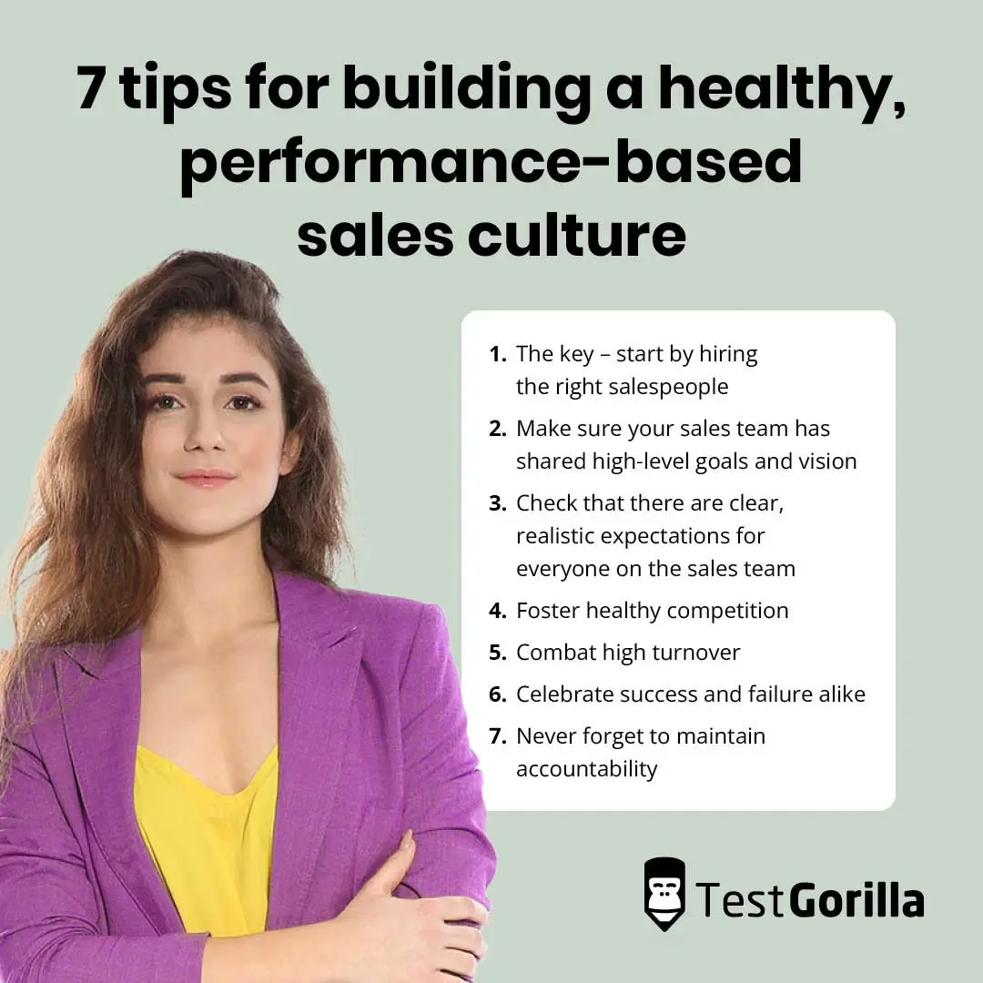 7 tips for building a healthy, performance-based sales culture