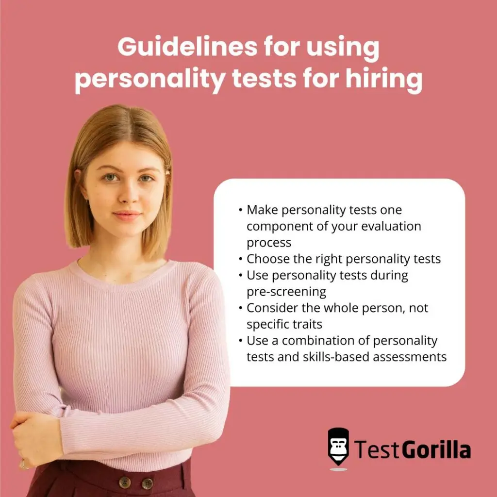 guidelines for using personality tests for hiring