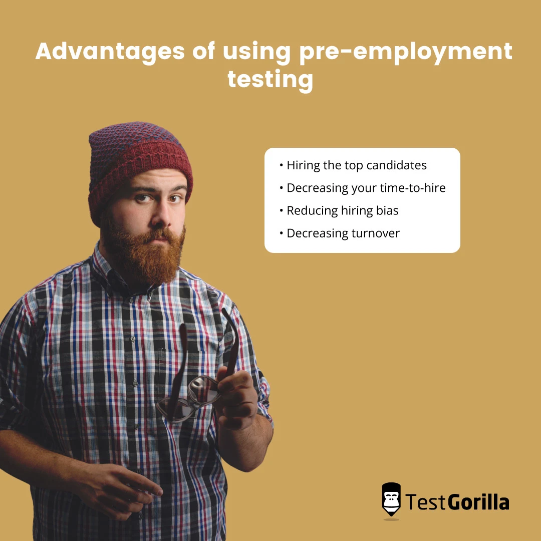 Advantages of using pre employment testing list