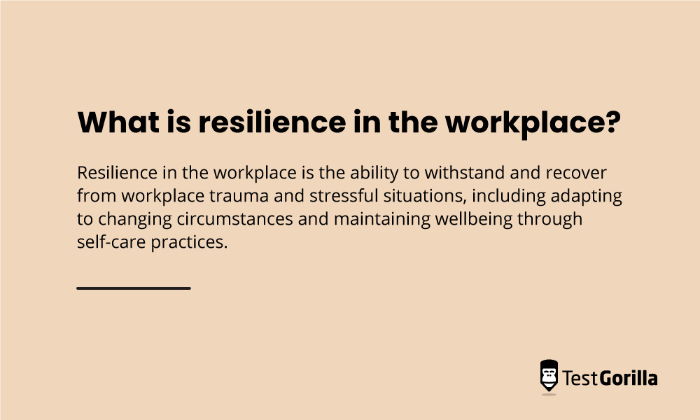 What is resilience in the workplace graphic