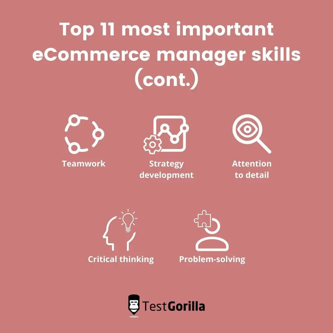image showing the top 11 most important ecommerce manager skills - set B