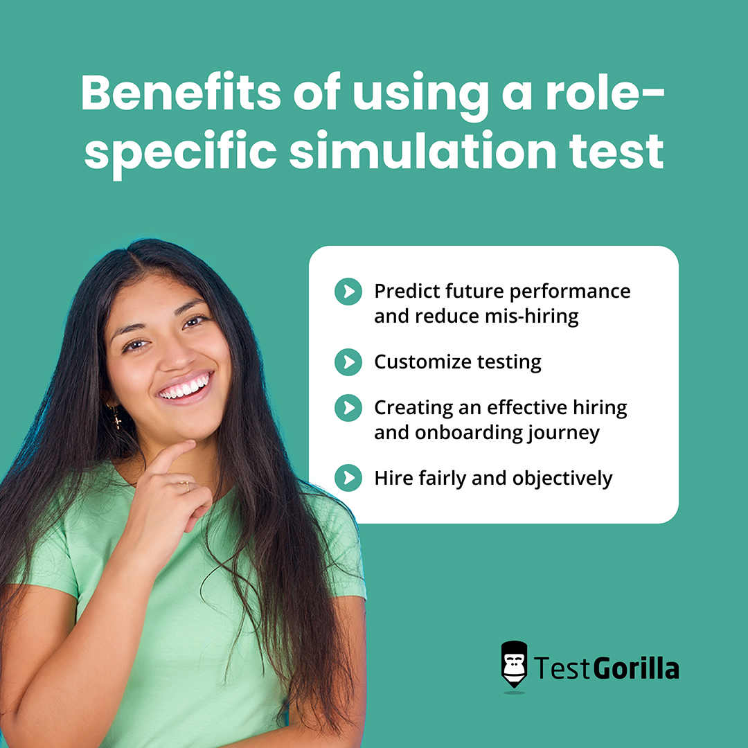 Benefits of using a role specific simulation test graphic