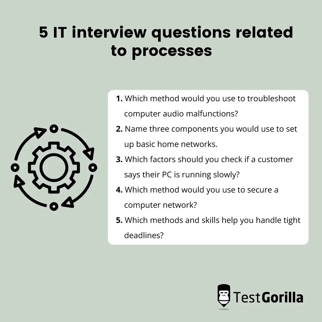 5 IT interview questions related to processes