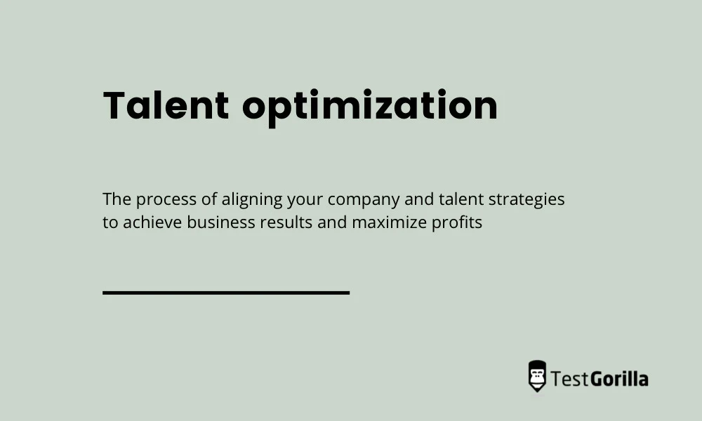 image showing definition of talent optimization