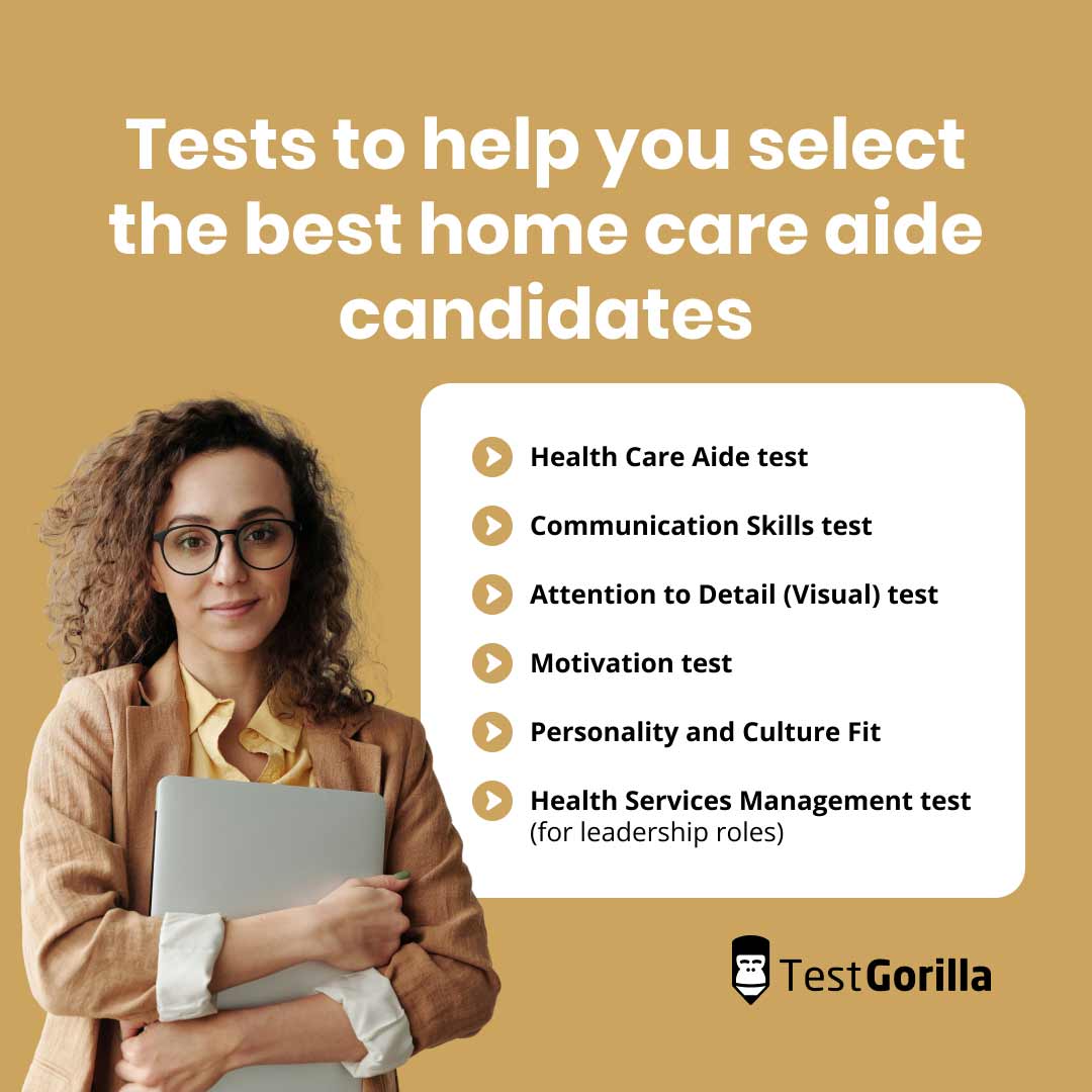 Tests to help you select the best home care aide candidates graphic