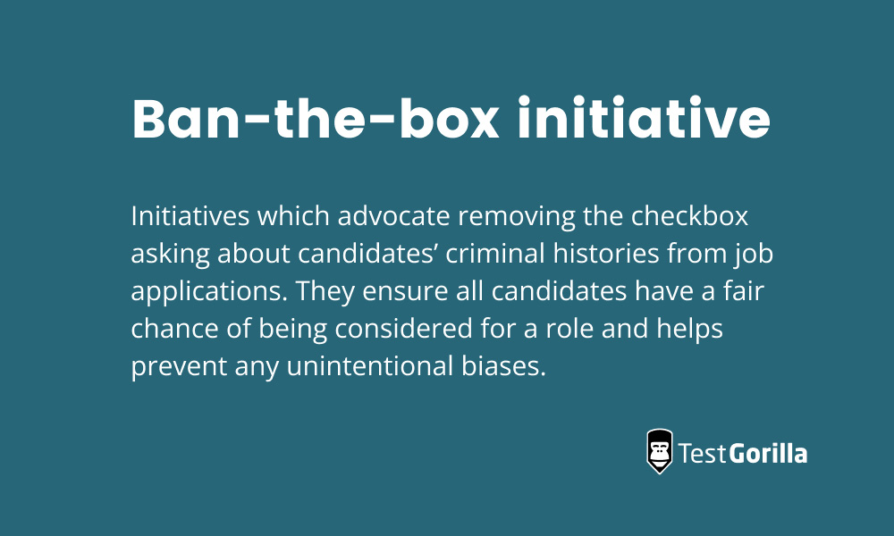Ban the box initiatives definition