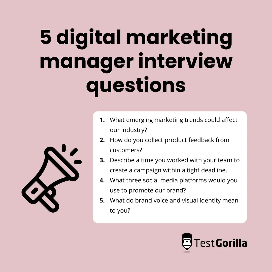 5 digital marketing manager interview questions